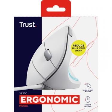 Мышка Trust Verto Ergonomic USB White Фото 6