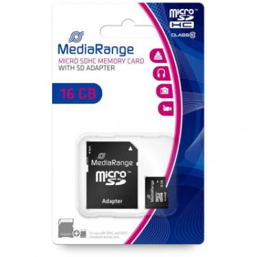 Карта памяти Mediarange 16GB microSD class 10 Фото 1