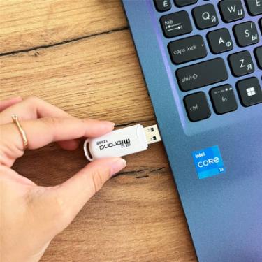 USB флеш накопитель Mibrand 128GB Marten White USB 3.2 Фото 2
