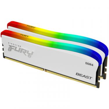 Модуль памяти для компьютера Kingston Fury (ex.HyperX) DDR4 32GB (2x16GB) 3600 MHz Beast White RGB SE Фото 1