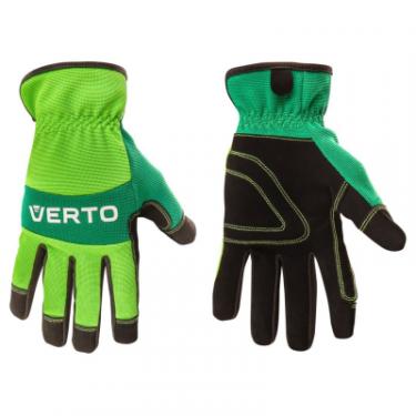 Защитные перчатки Verto синтетична шкіра, р.9, зелений Фото