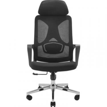 Офисное кресло Richman Монеро Хром M-1 (Tilt) Сітка чорна Фото 1