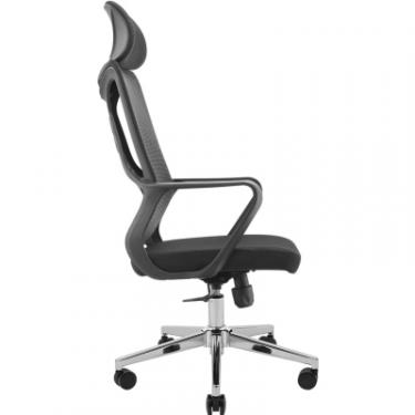 Офисное кресло Richman Монеро Хром M-1 (Tilt) Сітка чорна Фото 2