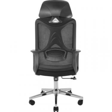 Офисное кресло Richman Монеро Хром M-1 (Tilt) Сітка чорна Фото 3