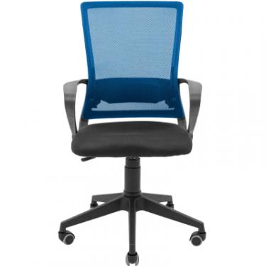 Офисное кресло Richman Робін Пластик Піастра Сітка чорна + синя Фото 1