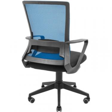 Офисное кресло Richman Робін Пластик Піастра Сітка чорна + синя Фото 3
