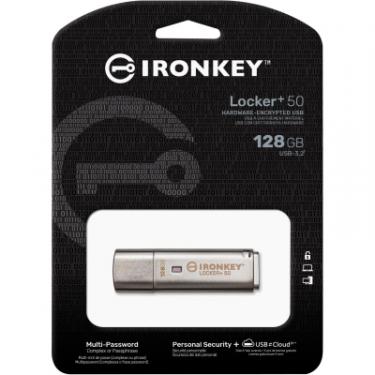 USB флеш накопитель Kingston 128GB IronKey Locker Plus 50 AES Encrypted USB 3.2 Фото 4