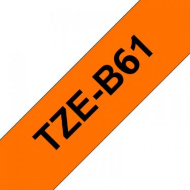 Лента для принтера этикеток UKRMARK B-Fc-TB61P-BK/OR, аналог TZeB61, флуорисцентна, 36 Фото 2