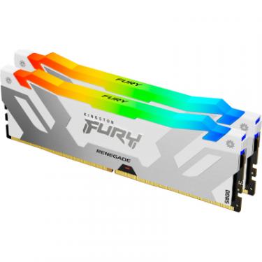 Модуль памяти для компьютера Kingston Fury (ex.HyperX) DDR5 32GB (2x16GB) 7600 MHz Renegade RGB White XMP Фото 1