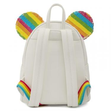 Рюкзак школьный Loungefly Disney - Minnie Mouse Sequined Rainbow Mini Backpa Фото 2