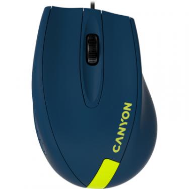 Мышка Canyon M-11 USB Blue/Yellow Фото