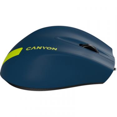 Мышка Canyon M-11 USB Blue/Yellow Фото 3