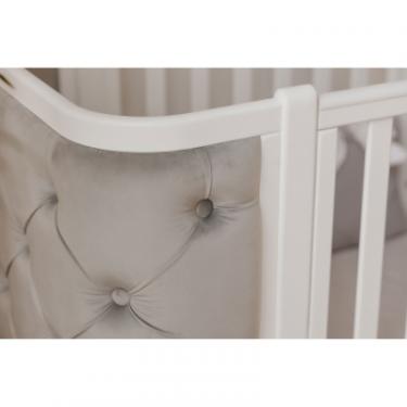 Кроватка Angelo Luna гудзики біло-сіре (велюр) 120х60 Фото 5