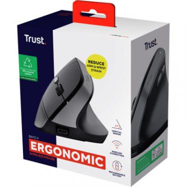 Мышка Trust Bayo 2 Ergonomic Wireless/USB-A Black Фото 7