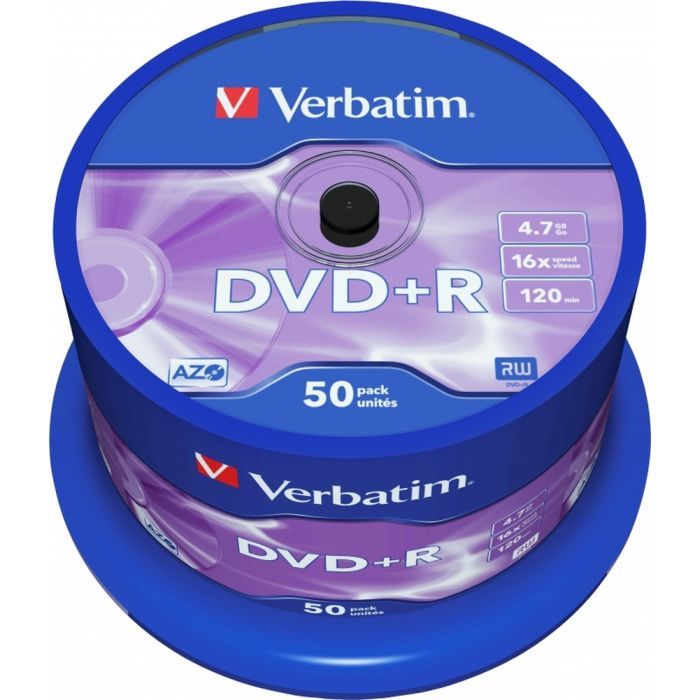 Диск DVD Verbatim 4.7Gb 16X CakeBox 50 шт Фото
