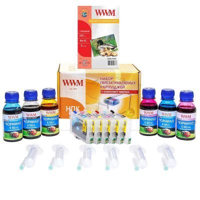 Комплект перезаправляемых картриджей WWM Epson R200/340/RX500/640 Фото