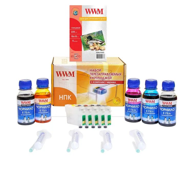 Комплект перезаправляемых картриджей WWM Epson C110/Office T30/TX510FN Фото