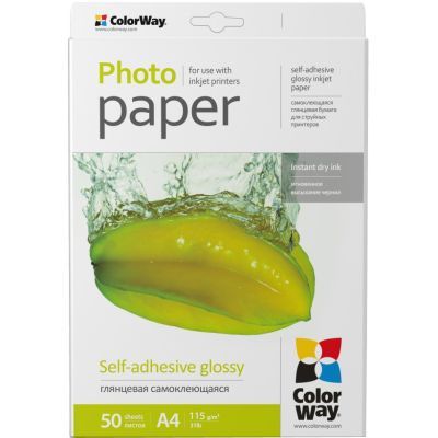 Фотобумага ColorWay A4 115г glossy 50л Фото