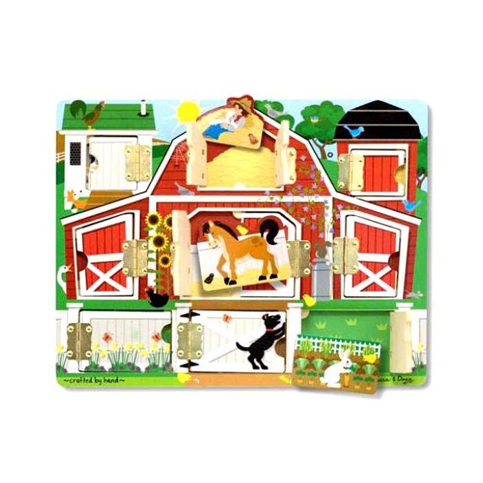 Развивающая игрушка Melissa&Doug Доска с окошками Ферма Фото