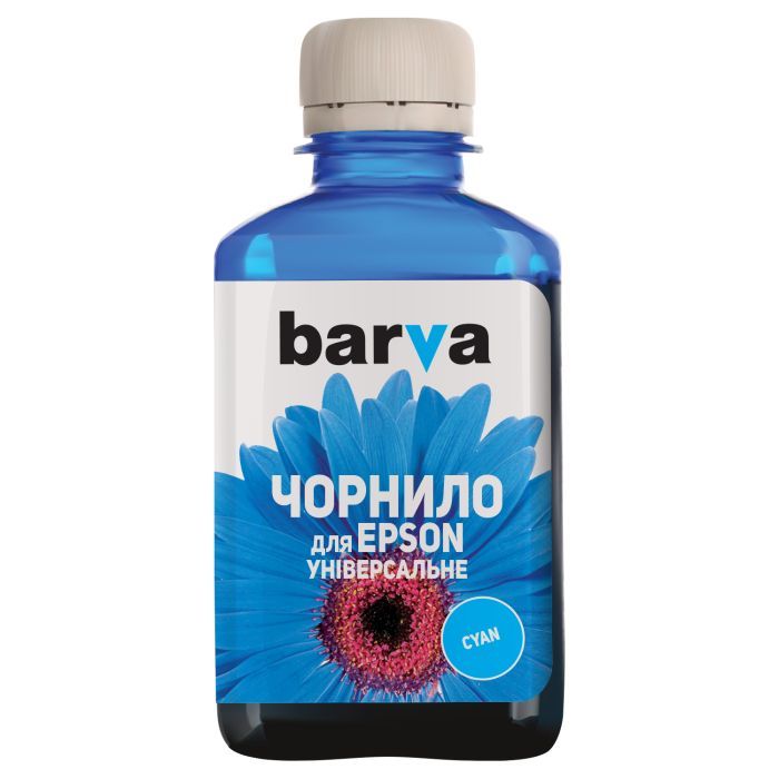 Чернила Barva Epson universal 1, water-soluble, 180г CYAN Фото