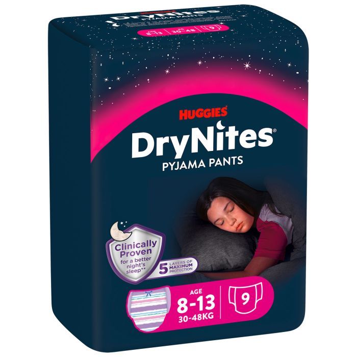 Подгузники Huggies DryNites для девочек 8-13 лет 9 шт Фото