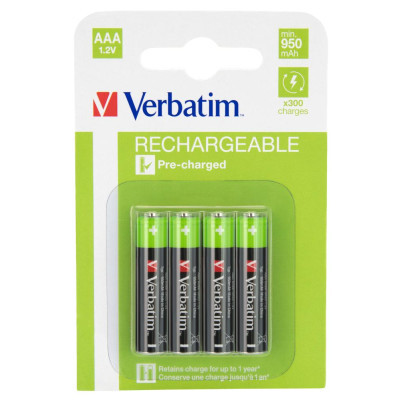 Аккумулятор Verbatim AAA 1000mAh * 4 Фото