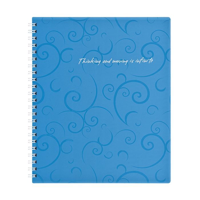 Блокнот Buromax spiral side, В5, 80sheets, Barocco, square, blue Фото