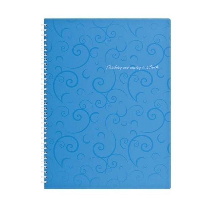 Блокнот Buromax spiral side, А4, 80sheets, Barocco, square, blue Фото