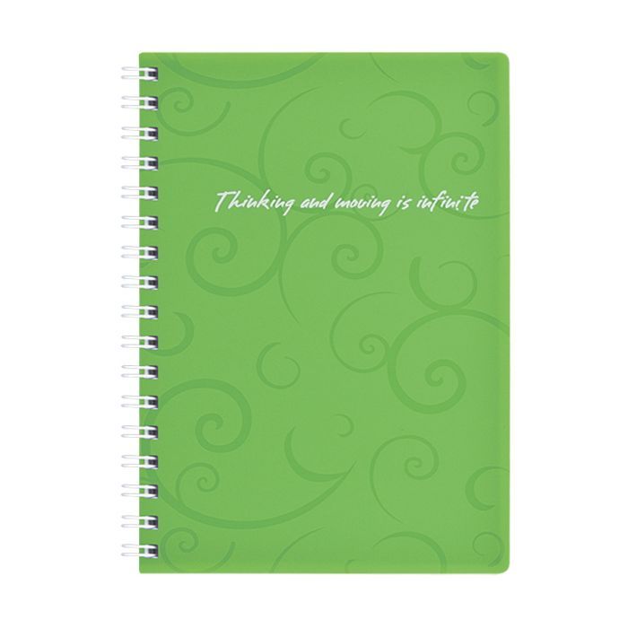 Блокнот Buromax spiral side, А6, 80sheets, Barocco, square, green Фото