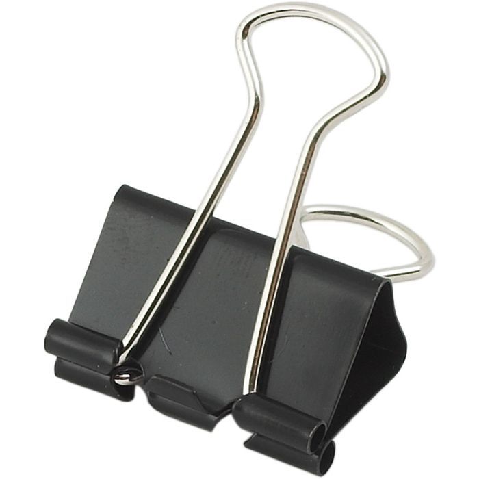 Биндер металлический Buromax 25мм, 12шт, black Фото