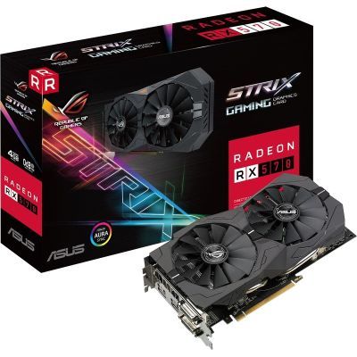 Видеокарта ASUS Radeon RX 570 4096Mb ROG STRIX GAMING Фото