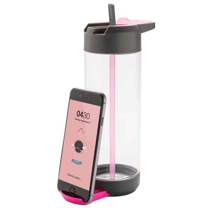 Бутылка для воды Loоoqs Tritan 700мл розовая Фото