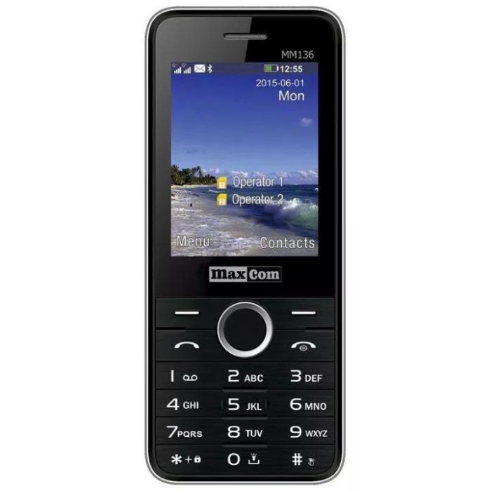 Мобильный телефон Maxcom MM136 Black-SIlver Фото