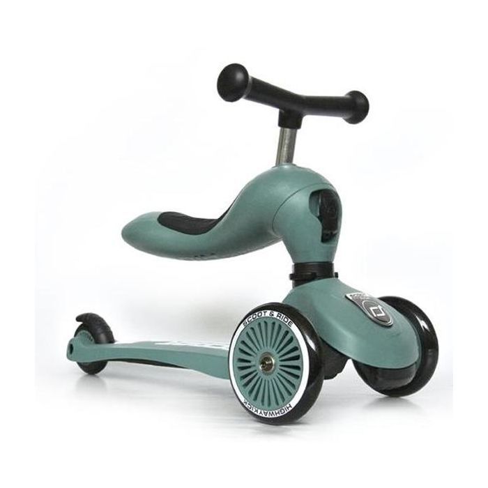 Самокат Scoot&Ride Highwaykick-1 Серо-зеленый Фото