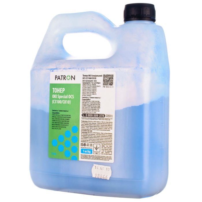 Тонер Patron OKI C3100/C810 1кг CYAN OCS Фото