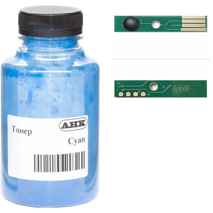 Тонер AHK Xerox Phaser 6600 120г Cyan +chip Фото