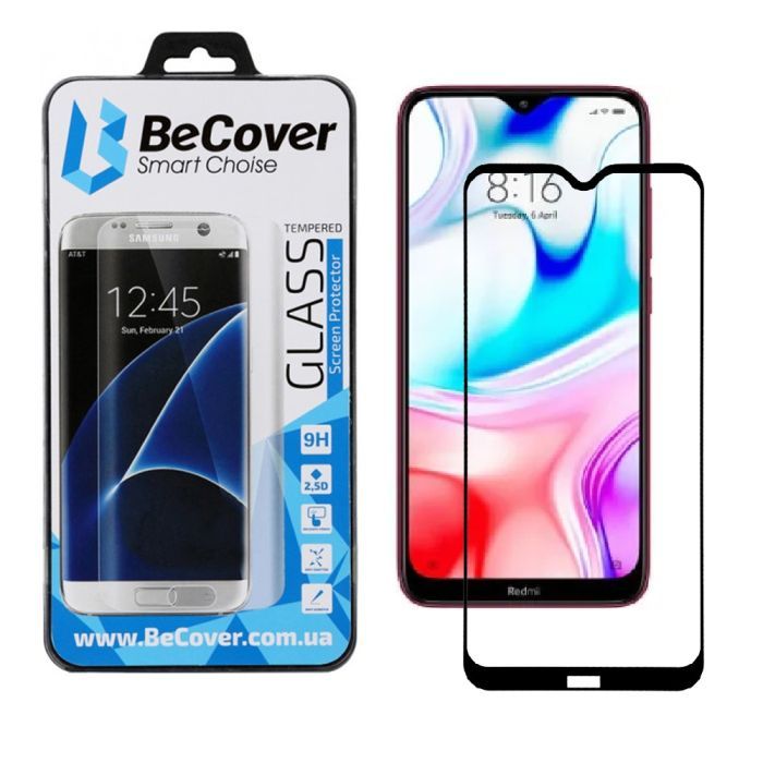 Стекло защитное BeCover Xiaomi Redmi 8 Black Фото