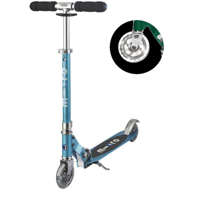 Самокат Micro Sprite Ocean blue LED Фото