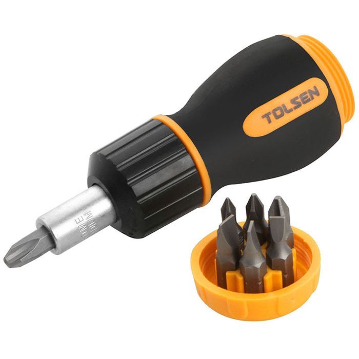Набор отверток Tolsen храповая короткая 7 бит Фото