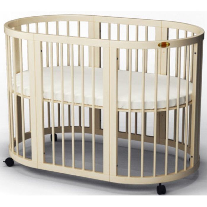 Кроватка Ingvart SMART BED OVAL сл. кость Фото