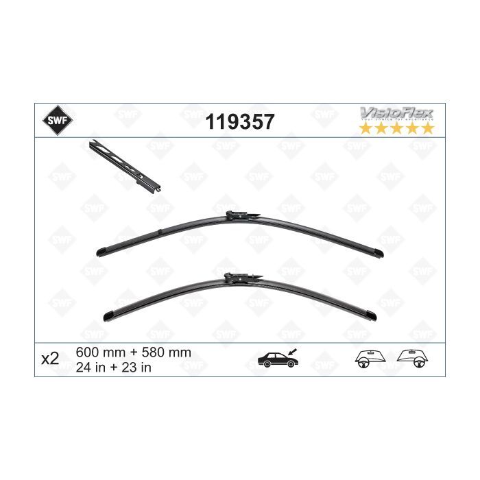 Щетка стеклоочистителя SWF 119357 Фото