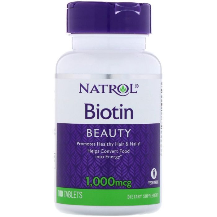 Витамин Natrol Біотин, Biotin 1000 мкг, 100 таблеток Фото