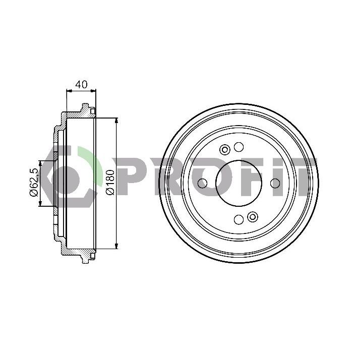 Тормозной барабан Profit 5020-0042 Фото