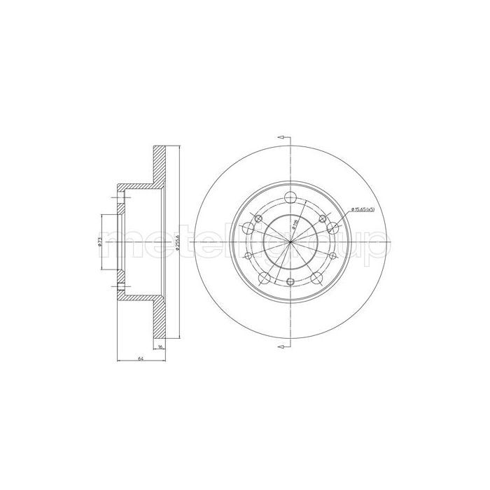Тормозной диск METELLI 23-0134 Фото