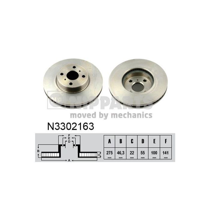 Тормозной диск Nipparts N3302163 Фото