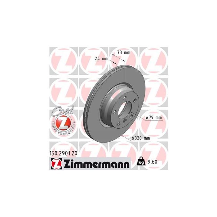 Тормозной диск ZIMMERMANN 150.2901.20 Фото
