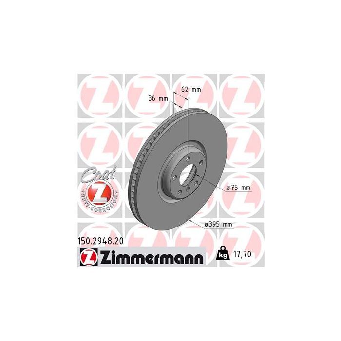 Тормозной диск ZIMMERMANN 150.2948.20 Фото
