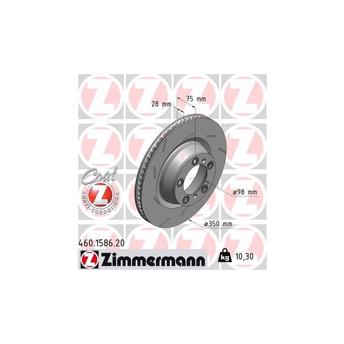 Тормозной диск ZIMMERMANN 460.1586.20 Фото