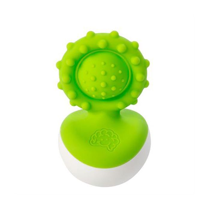 Погремушка Fat Brain Toys прорезыватель-неваляшка dimpl wobl зеленый Фото