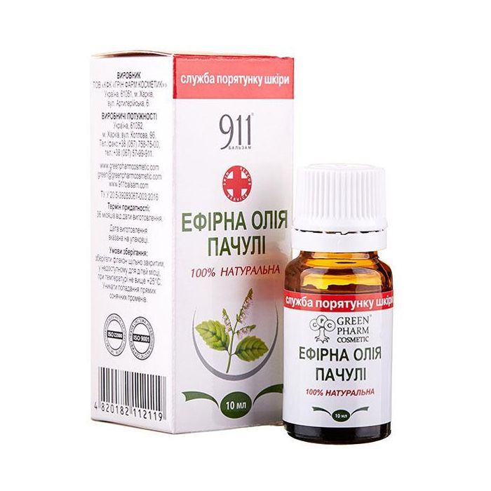 Эфирное масло ГРІН ФАРМ КОСМЕТИК Масло эфирное пачули 10 мл Фото